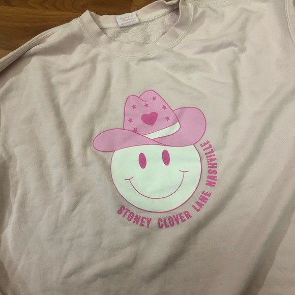 RARE Stoney Clover Lane Limited Edition Nashville Pink Crewneck Sweatshirt - Picture 2 of 6